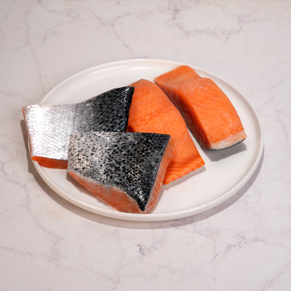 Postas de Salmón Atlántico con piel